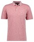 Ragman Soft Knit Fine Stripe Flame Design Poloshirt Bright Red
