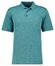 Ragman Soft Knit Fine Stripe Flame Design Poloshirt Emerald