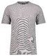 Ragman Soft Knit Fine Stripe Round Neck T-Shirt Grijs Melange