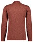 Ragman Soft Knit Flame Design Long Sleeve Polo Burnt Orange