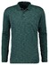 Ragman Soft Knit Flame Design Long Sleeve Polo Mosgroen