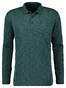 Ragman Soft Knit Flame Design Long Sleeve Polo Mosgroen
