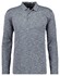 Ragman Soft Knit Flame Design Long Sleeve Polo Zilvergrijs