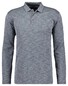 Ragman Soft Knit Flame Design Long Sleeve Polo Zilvergrijs