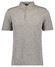 Ragman Soft Knit Flame Design Stand Up Collar Polo Beige Melange