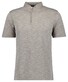 Ragman Soft Knit Flame Design Stand Up Collar Polo Beige Melange