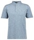 Ragman Soft Knit Flame Design Stand Up Collar Polo Blauw