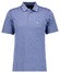 Ragman Soft Knit Jacquard Fantasy Collar Tipping Polo Duivenblauw