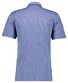 Ragman Soft Knit Jacquard Fantasy Collar Tipping Polo Duivenblauw