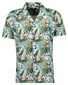 Ragman Soft Knit Jersey Fantasy Leaves Pattern Shirt Green-Multi