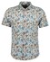Ragman Soft Knit Jersey Floral Easy Care Overhemd Beige-Multi