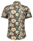 Ragman Soft Knit Large Floral Pattern Shirt Blue-Multi
