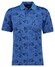 Ragman Soft Knit Leaves Pattern Chest Pocket Polo Aqua