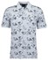 Ragman Soft Knit Leaves Pattern Chest Pocket Polo Wit