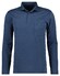 Ragman Soft Knit Long Sleeve Chest Pocket Polo Azure