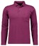 Ragman Soft Knit Long Sleeve Chest Pocket Polo Berry