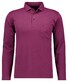 Ragman Soft Knit Long Sleeve Chest Pocket Polo Berry