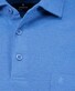 Ragman Soft Knit Long Sleeve Chest Pocket Polo Blue Melange