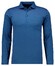 Ragman Soft Knit Long Sleeve Chest Pocket Polo Donker Blauw