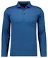 Ragman Soft Knit Long Sleeve Chest Pocket Polo Donker Blauw