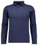 Ragman Soft Knit Long Sleeve Chest Pocket Polo Marine