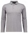 Ragman Soft Knit Long Sleeve Chest Pocket Polo Zilvergrijs