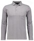 Ragman Soft Knit Long Sleeve Chest Pocket Polo Zilvergrijs