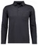 Ragman Soft Knit Long Sleeve Chest Pocket Polo Zwart