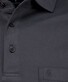 Ragman Soft Knit Long Sleeve Chest Pocket Polo Zwart