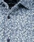 Ragman Soft Knit Mini Floral Pattern Kent Collar Overhemd Night Blue-White