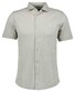 Ragman Soft Knit Minimal Jacquard Pattern Easy Care Kent Collar Overhemd Beige