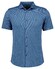 Ragman Soft Knit Minimal Jacquard Pattern Easy Care Kent Collar Overhemd Blauw
