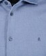 Ragman Soft Knit Minimal Jacquard Pattern Easy Care Kent Collar Overhemd Duivenblauw