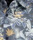 Ragman Soft Knit Multi Leaves Floral Pattern Overhemd Blauw-Multi