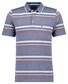 Ragman Soft Knit Multi Stripe Polo Dove-Red