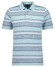 Ragman Soft Knit Multi Stripe Polo Jade-Blue
