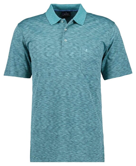 Ragman Soft Knit Space Dye Fantasy Polo Emerald