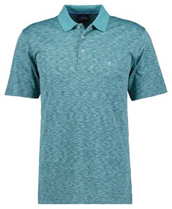 Ragman Soft Knit Space Dye Fantasy Poloshirt Emerald