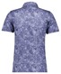 Ragman Soft Knit Subtle Abstract Leaves Pattern Overhemd Night Blue