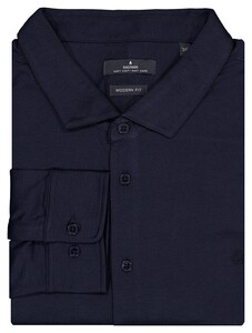 Ragman Soft Knit Uni Color Easy Care Shirt Marine