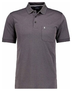 Ragman Softknit Allover Dot Pattern Polo Leisteen