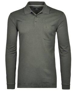 Ragman Softknit Easy Care Mini Jacquard Design Polo Grijs Melange
