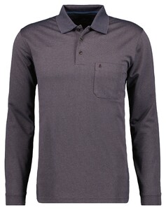 Ragman Softknit Easy Care Mini Jacquard Design Polo Mocca