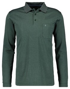 Ragman Softknit Easy Care Mini Jacquard Design Polo Mosgroen