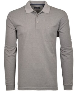 Ragman Softknit Easy Care Mini Jacquard Design Polo Silver