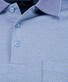 Ragman Softknit Easy Care Mini Jacquard Design Poloshirt Blue