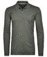 Ragman Softknit Easy Care Mini Jacquard Design Poloshirt Grey Melange