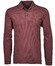 Ragman Softknit Easy Care Mini Jacquard Design Poloshirt Wine Red
