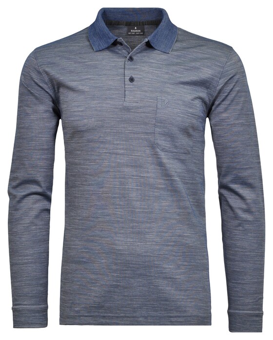 Ragman Softknit Easy Care Space Dyed Polo Marine Melange