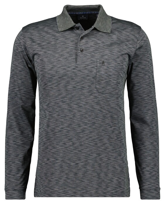 Ragman Softknit Easy Care Space Dyed Polo Slate Melange